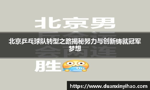 北京乒乓球队转型之路揭秘努力与创新铸就冠军梦想